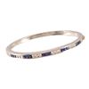 Image 1 : White Gold Diamond and Gemstone Bangle Bracelet