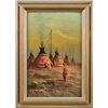 Indian Camp Original Oil Painting Daniel Middleton