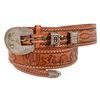 King Ranch Custom Buckle and Tooled Leather Belt
