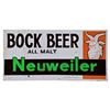 Image 1 : Bock Beer All Malt Neuweiler Tin Sign