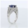 Image 2 : 3.16ct Royal Blue Ceylon Sapphire 18K White Gold Ring