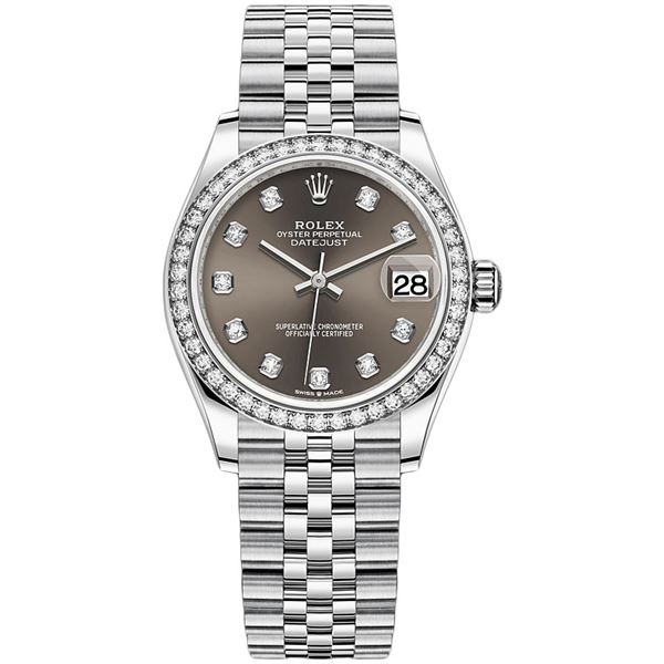 Rolex 31MM SS Datejust with Diamond Bezel Model # 278384RBR