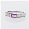 Image 1 : 0.65ct Natural Pink Sapphire 14K White Gold Ring