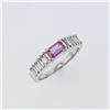 Image 2 : 0.65ct Natural Pink Sapphire 14K White Gold Ring
