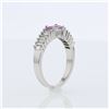 Image 3 : 0.65ct Natural Pink Sapphire 14K White Gold Ring