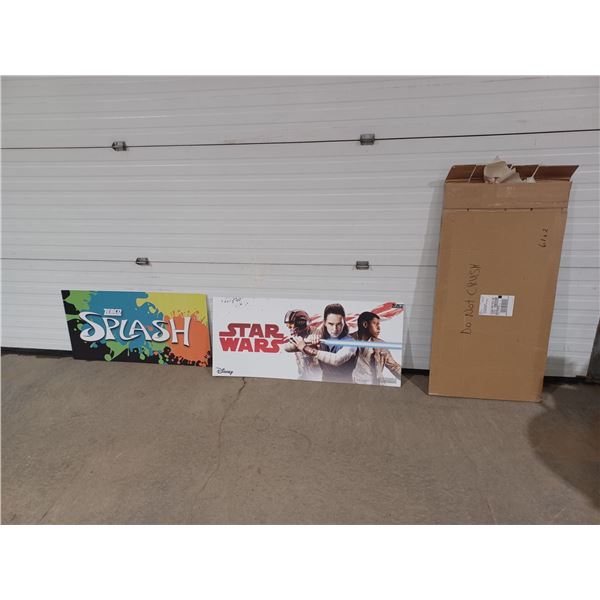 2 ZEBCO 18X36" POSTERS INCL STARWARS