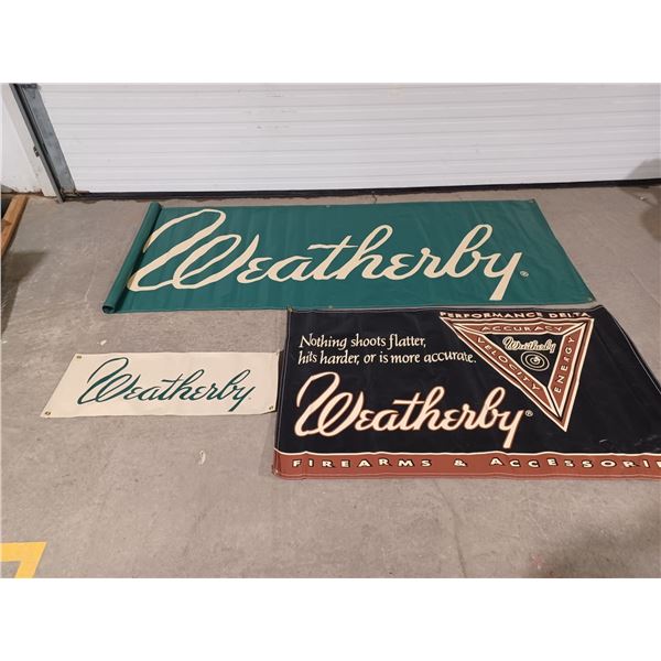 3 WEATHERBY VINYL BANNERS 2 LG/ 1 SM
