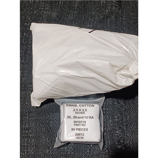 QTY500 2.5 X 2.5" CLEANING PATCHES FOR .30, 50CAL AND 12GA