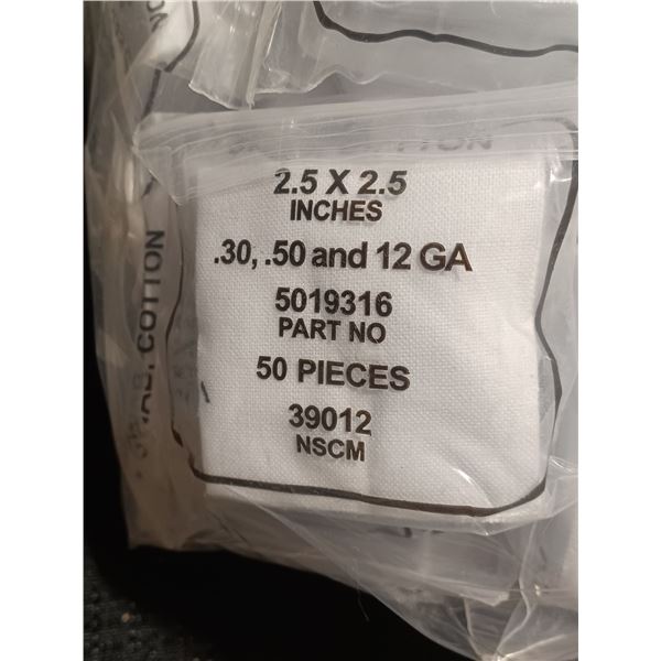 QTY2000 2.5 X 2.5" CLEANING PATCHES FOR .30, 50CAL AND 12GA
