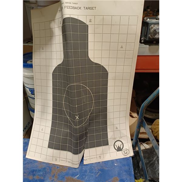 SEVEN LARGE TARGETS WITH TEARS IN THEM 34 X 44 "