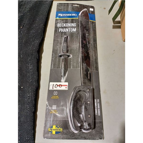 MOSSBERG 2 PC MACHETE AND BOOT KNIFE SET C/W SHEATH