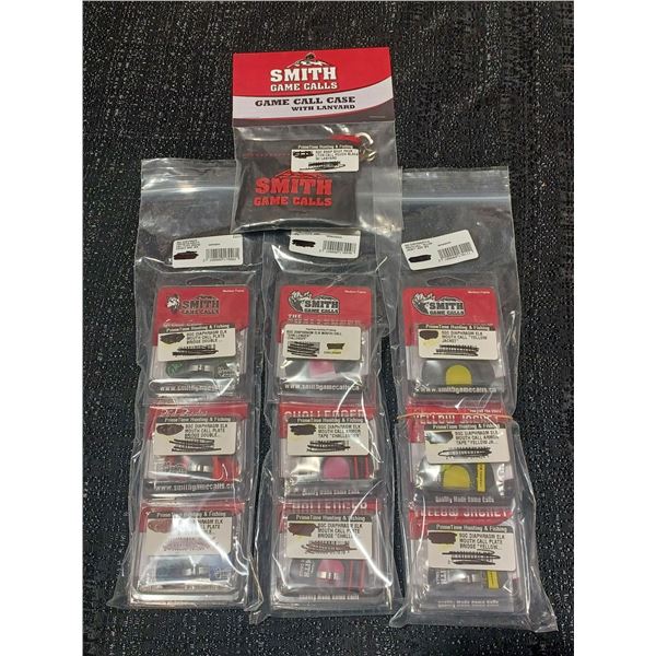 SMITH GAME CALLS  - 9 ASSORTED ELK CALLS COMES WITH POUCH RETAILS FOR $153