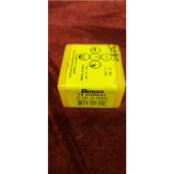 BERGER FB VARMINT 20CAL  30GR