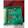 Image 4 : BOX WITH ASSORTED CASE TRIMMERS, BULLET PULLER, ECT.