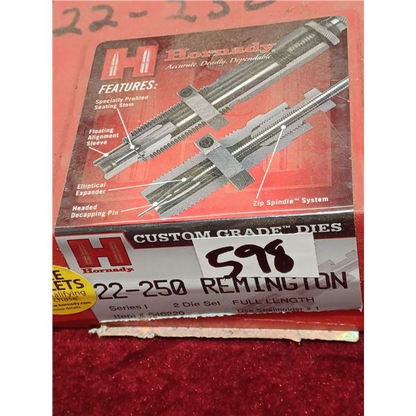 HORNADY .22-250 REM 2PC DIE SET