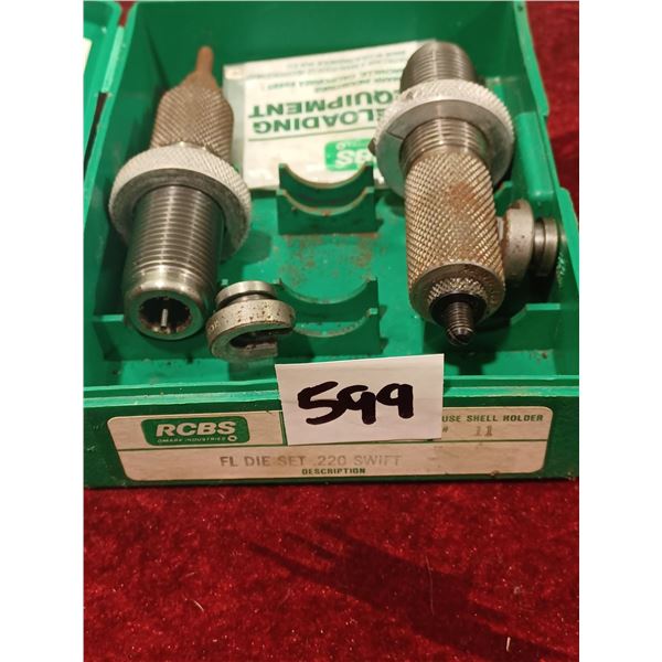 RCBS .220SWIFT 2PC DIE SET COMES WITH TWO SHELL HOLDERS #11