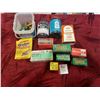 Image 1 : BOX WITH VARIOUS PARTIAL CANS OF POWDER (LESS THAN 1/2LBS) AND PARTIAL BOXES OF BULLETS