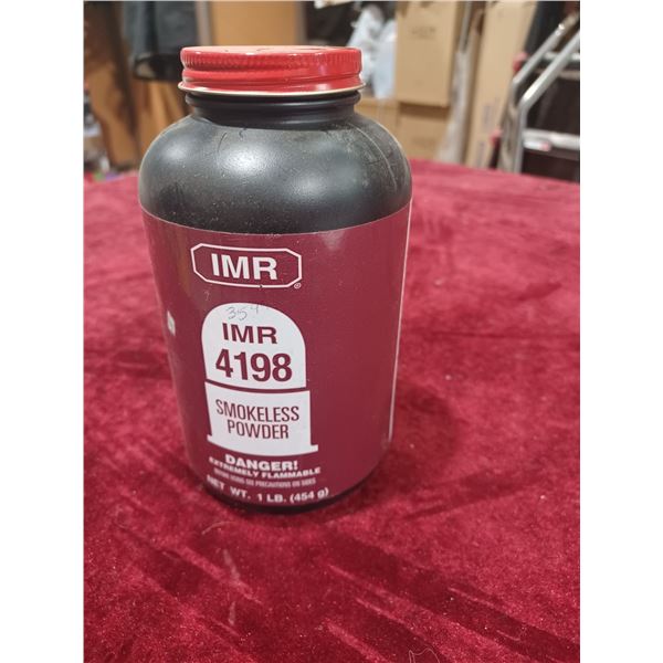 1 LBS OF IMR 4198 POWDER - SEALED  (NO SHIPPING ON POWDER)