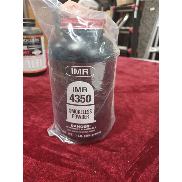 1 LBS OF IMR 4350 POWDER - SEALED  (NO SHIPPING ON POWDER)