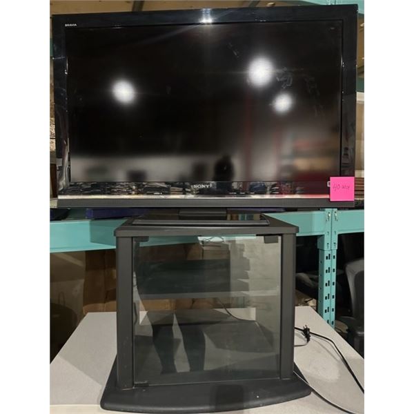40" Sony Bravia TV & stand with glass door