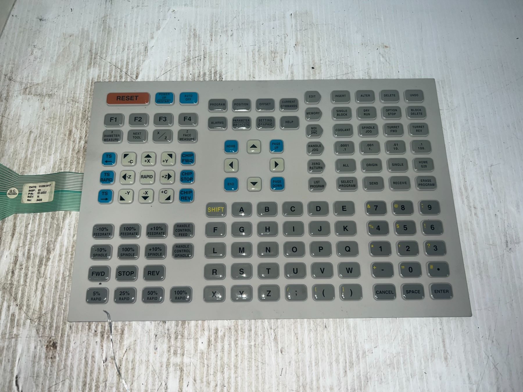 Haas Machine Control Panel NEW? Haas Keyboard Control Panel for Haas CNC #61-0201 #61-0202 Lathe ...
