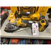 Image 1 : ASSORTED DEWALT CORDLESS POWER TOOLS INCLUDING: DCR025 JOBSITE BLUETOOTH RADIO CHARGER, DCG415 &
