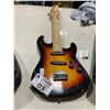 Image 1 : EMERSON DARK WOOD PLUG N SING 6 STRING KIDS ELECTRIC GUITAR ( 1 STRING MISSING )