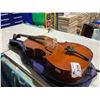 Image 1 : DARK WOOD MEDIUM SIZE 4 STRINGS CELLO WITH SOFT CARRY CASE ( MADE IN CZECHOSLOVAKIA )