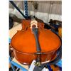 Image 2 : NO NAME LIGHT WOOD CELLO WITH SOFT TRANSPORT CARRY CASE