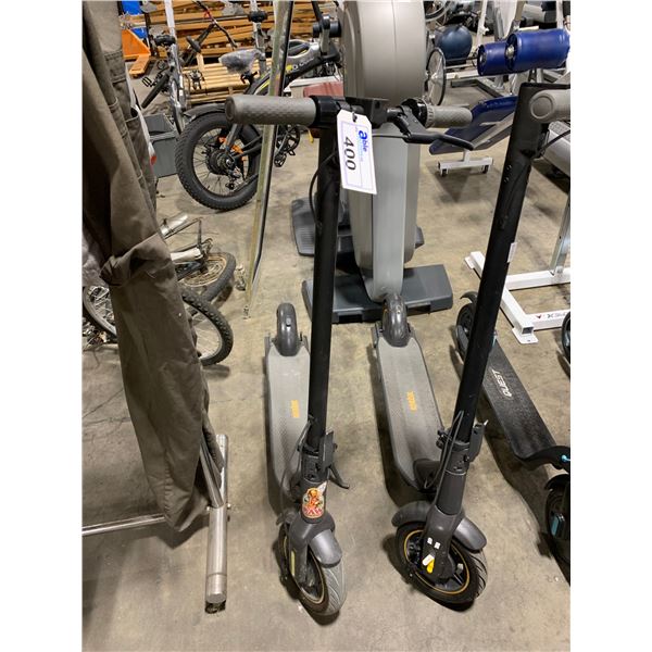 SEGWAY NINEBOT ELECTRIC ASSISTED SCOOTER ( NO KEYS, NO CHARGER, HAS BATTERY, POWER TURNS ON,