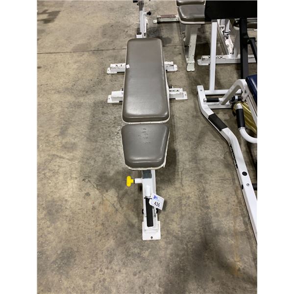 APEX WHITE / GREY COMMERCIAL ADJUSTABLE MOBILE WEIGHT BENCH