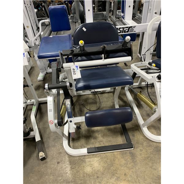 KEISER 250 AIR PNEUMATIC ACTUATED COMMERCIAL SEATED LEG EXTENSION MACHINE