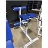 Image 2 : APEX WHITE / BLUE COMMERCIAL ADJUSTABLE STRETCH BENCH