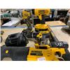 Image 2 : 3 DEWALT CORDLESS DRILLS, ONE CORDLESS POWERED RECIPROCATING SAW, WITH CHARGERS AND ONE DEWALT