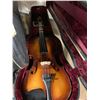 Image 2 : NO NAME DARK WOOD VIOLIN WITH BOW IN HARD TRANSPORT CARRY CASE