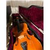 Image 2 : SUZUKI VIOLIN CO. 7 DARK WOOD 3/4 VIOLIN WITH BOW IN HARD TRANSPORT CASE ( MADE IN JAPAN,