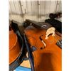 Image 2 : NO NAME DARK WOOD 4 STRINGS CELLO WITH SOFT TRANSPORT CARRY CASE ( MISSING 1 STRING )