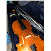 Image 2 : NO NAME DARK WOOD VIOLIN WITH BOW IN HARD TRANSPORT CARRY CASE