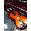 Image 2 : SKYLARK MV008 DARK WOOD VIOLIN WITH BOW IN HARD TRANSPORT CASE ( MADE IN CHINA )