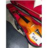 Image 2 : PARROT 4303 DARK WOOD VIOLIN WITH BOW IN HARD TRANSPORT CARRY CASE