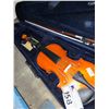 Image 2 : NO NAME DARK WOOD VIOLIN WITH BOW IN HARD TRANSPORT CARRY CASE