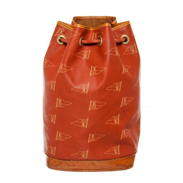 Louis Vuitton Orange Leather Cup Saint Tropez Drawstring Hobo Bag