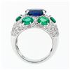 Image 8 : 18k Gold 6.93 ctw GIA & AGL Burma Sapphire Emerald Diamond Cocktail Statement Ri