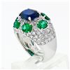 Image 9 : 18k Gold 6.93 ctw GIA & AGL Burma Sapphire Emerald Diamond Cocktail Statement Ri