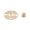 Image 3 : Chanel Silver Metal Round CC Brooch