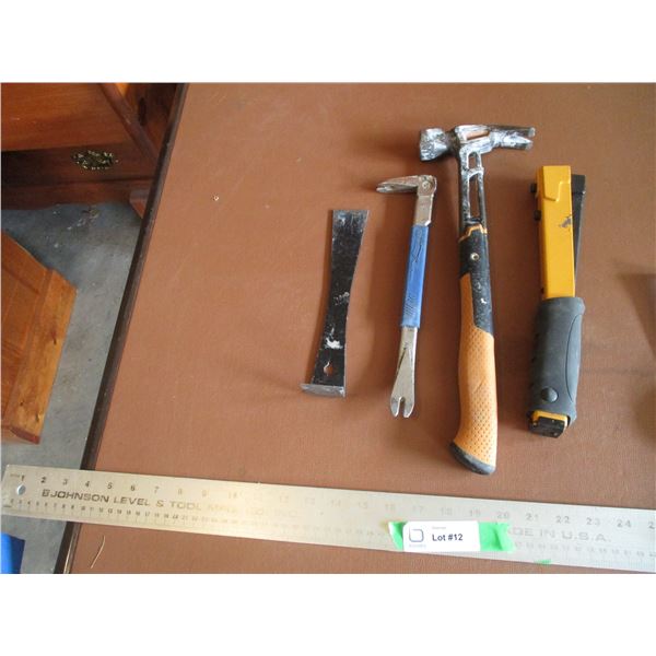 Framing Hammer, Pry Bar, Stapler