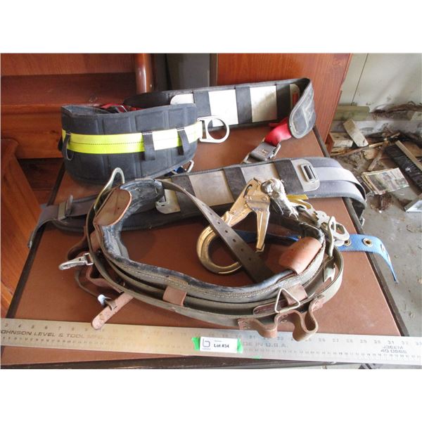 (4) Safety Belts with Buckles and Hooks