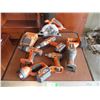 Image 1 : 7 Piece Ridgid Power Tools with Charger and Batteries (Drills, Lights, Skill Saw, Sawzall)
