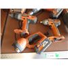 Image 4 : 7 Piece Ridgid Power Tools with Charger and Batteries (Drills, Lights, Skill Saw, Sawzall)
