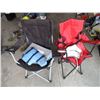 Image 1 : (2) Folding Lawn Chairs, Figure Skates, Life Jacket